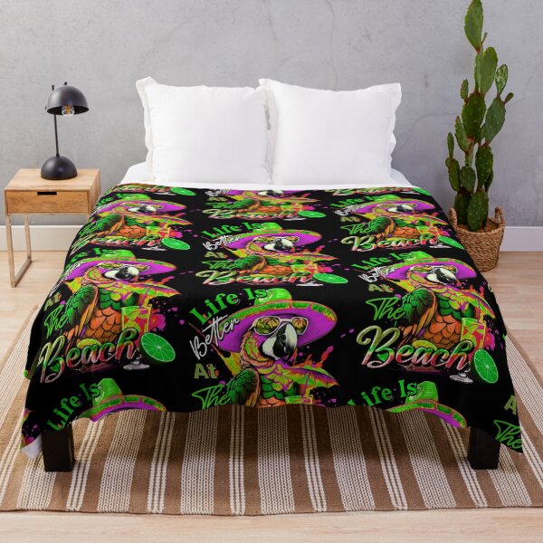 Item preview, Life is Better at the Beach Parrot Tropical Summer Citrus designed and sold by MindWave THC.