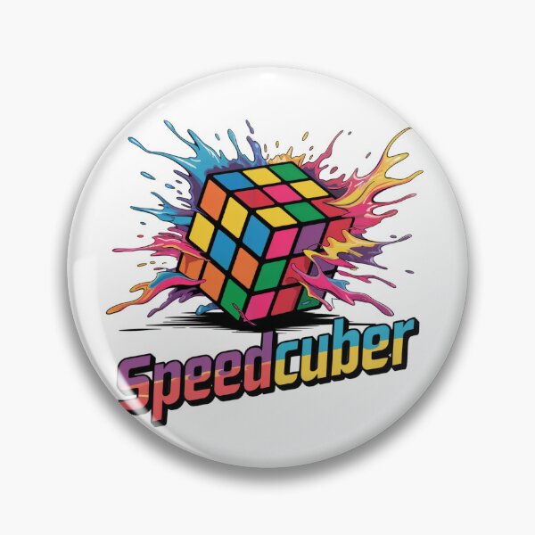 Item preview, Speedcuber Colorful Splash Art Rubiks Cube designed and sold by MadCatPrints.