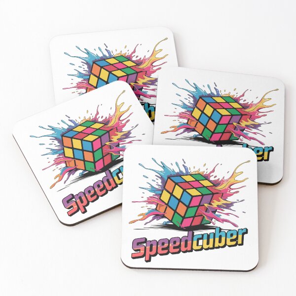 Item preview, Speedcuber Colorful Splash Art Rubiks Cube designed and sold by MadCatPrints.