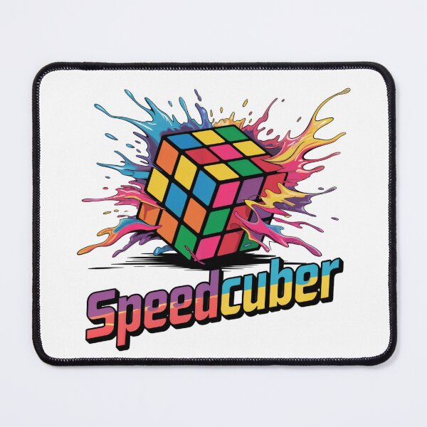 Item preview, Speedcuber Colorful Splash Art Rubiks Cube designed and sold by MadCatPrints.