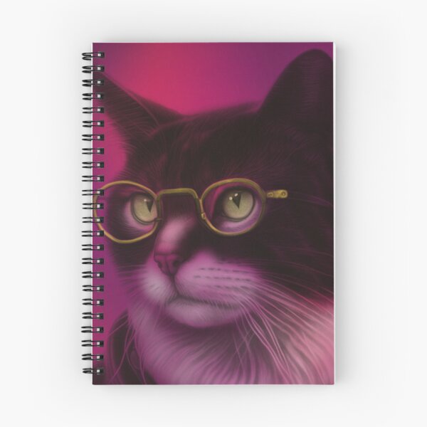 Item preview, Retrato de gato en magenta designed and sold by Onehappyhook.