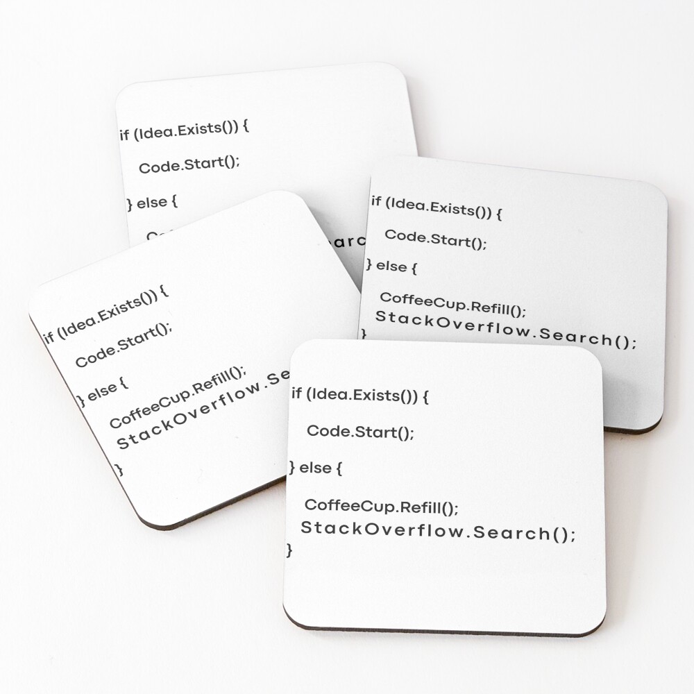 Item preview, Coasters (Set of 4) designed and sold by PrintF-Coffee.