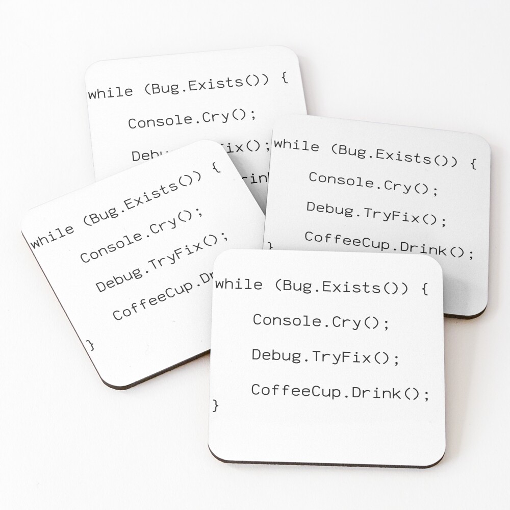 Item preview, Coasters (Set of 4) designed and sold by PrintF-Coffee.