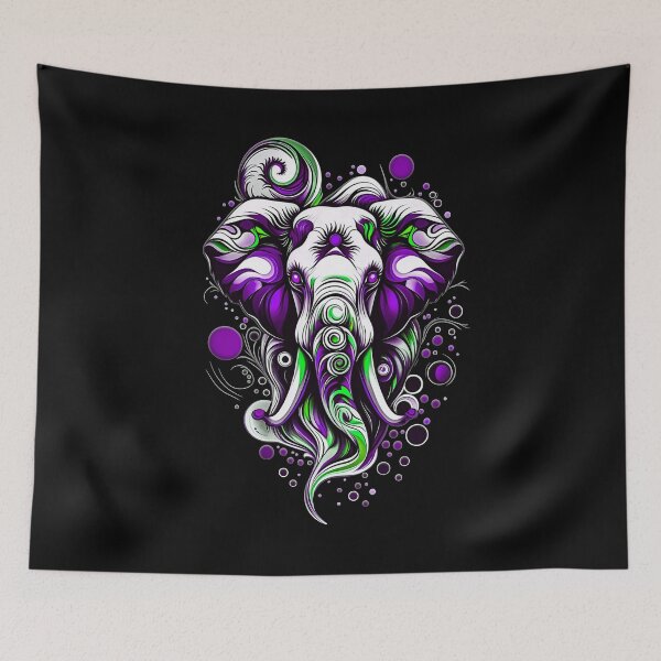 Item preview, Elephant Art - Purple designed and sold by StefAnimal.
