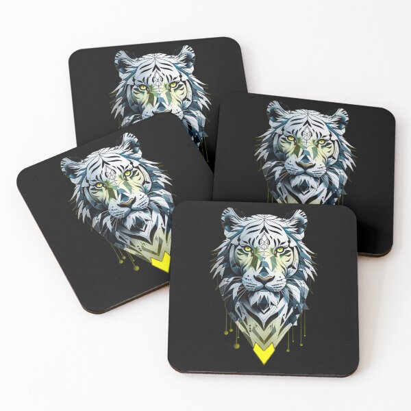 Item preview, White Tiger Abstract - Yellow designed and sold by StefAnimal.