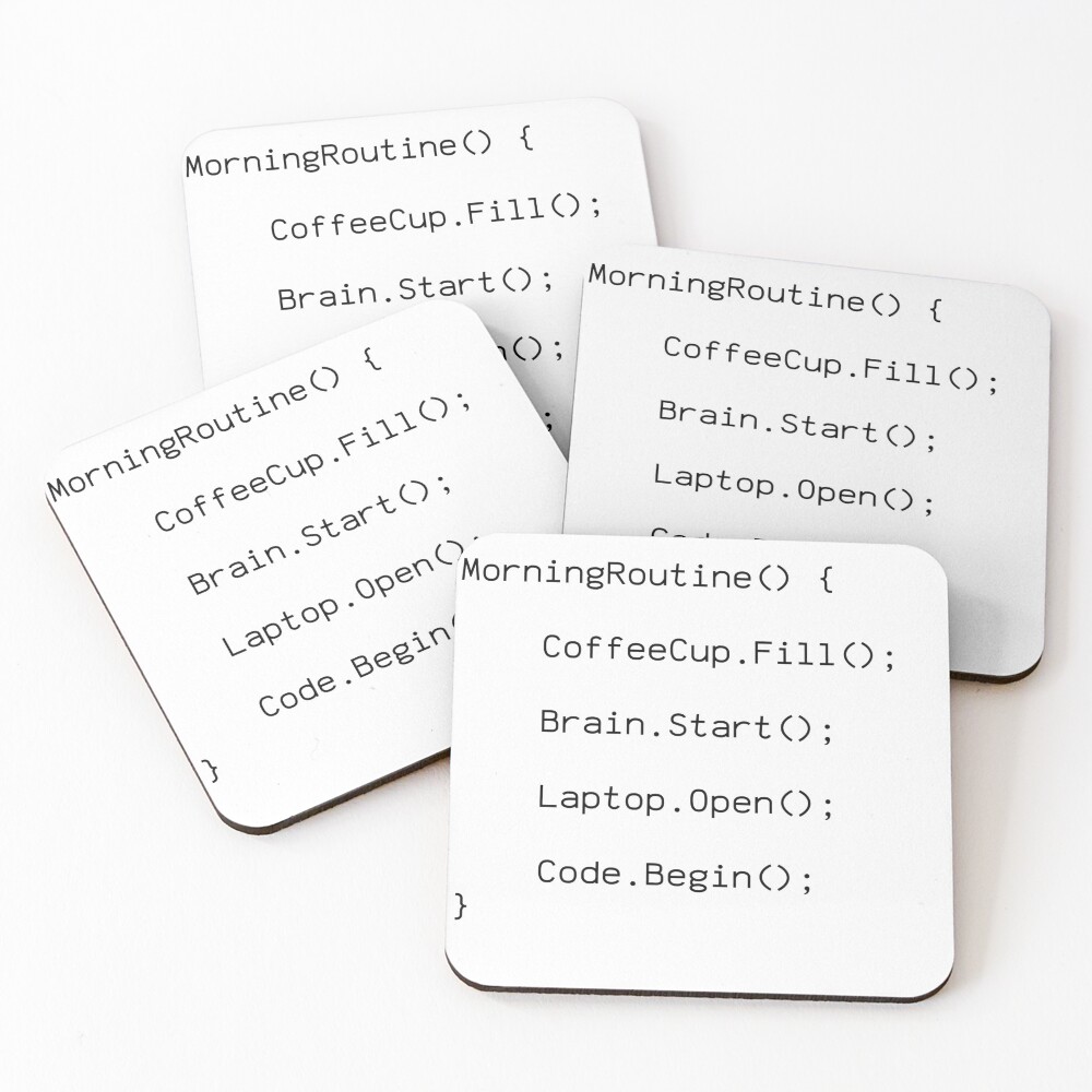 Item preview, Coasters (Set of 4) designed and sold by PrintF-Coffee.