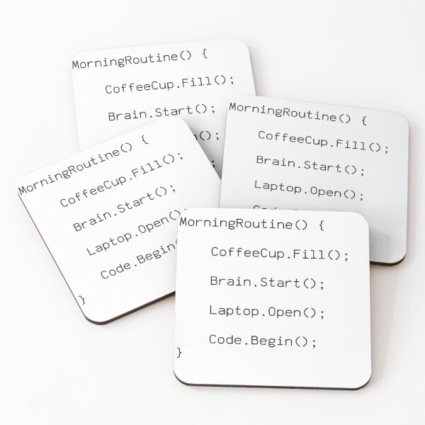 Item preview, Morning Routine Code Design - Programmer Gift designed and sold by PrintF-Coffee.