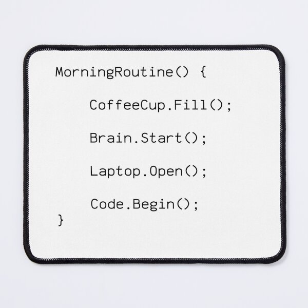 Item preview, Morning Routine Code Design - Programmer Gift designed and sold by PrintF-Coffee.