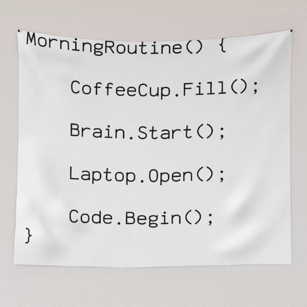 Item preview, Morning Routine Code Design - Programmer Gift designed and sold by PrintF-Coffee.