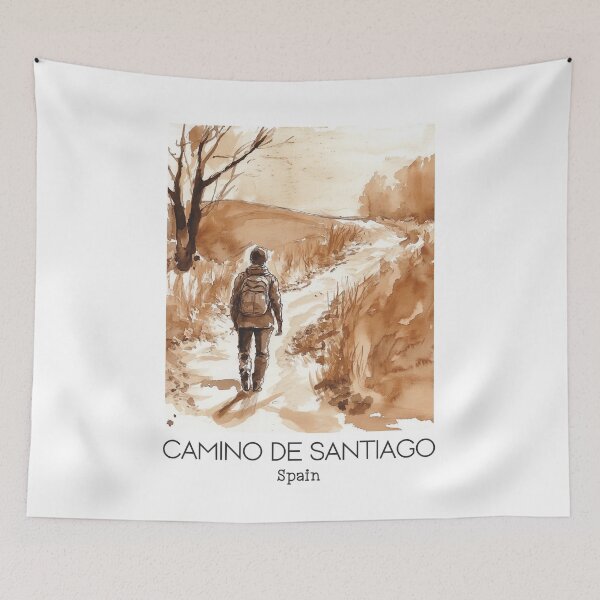 Item preview, A Vintage Travel Art of Camino de Santiago - Spain  designed and sold by GoodOldVintage.