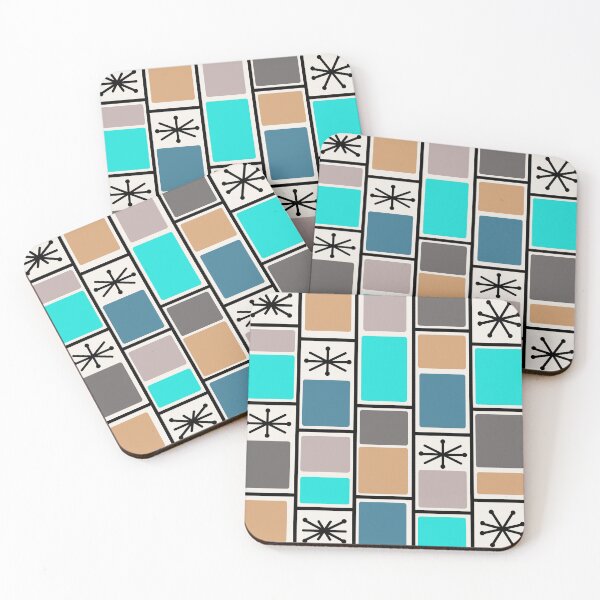 Item preview, 1950s Atomic Age Rectangles Starbursts designed and sold by thepixelgarden.