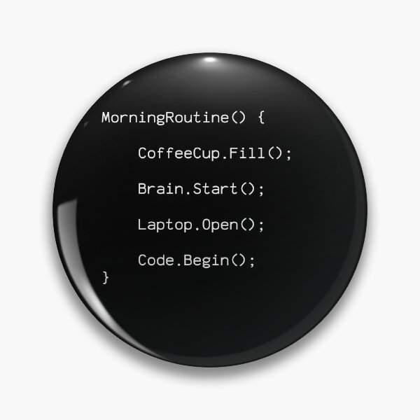 Item preview, Morning Routine Code Design - Programmer Gift - White designed and sold by PrintF-Coffee.