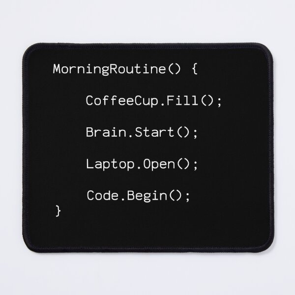 Item preview, Morning Routine Code Design - Programmer Gift - White designed and sold by PrintF-Coffee.