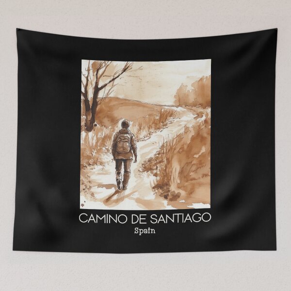 Item preview, A Vintage Travel Art of Camino de Santiago - Spain  designed and sold by GoodOldVintage.