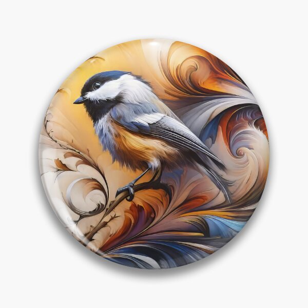 Item preview, Artistic Chickadee Bird Drawing designed and sold by CattyCornerPOD.