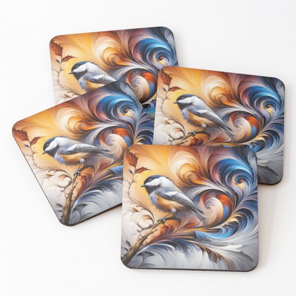 Item preview, Artistic Chickadee Bird Drawing designed and sold by CattyCornerPOD.