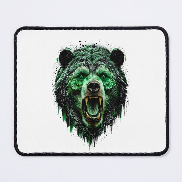 Item preview, Bear Abstract Art - GREEN designed and sold by StefAnimal.