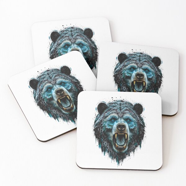 Item preview, Bear Abstract Art - BLUE designed and sold by StefAnimal.