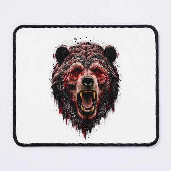 Item preview, Bear Abstract Art - RED designed and sold by StefAnimal.