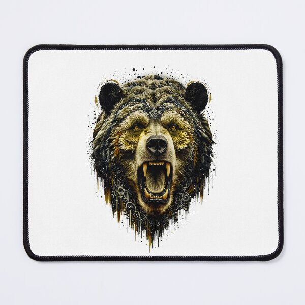Item preview, Bear Abstract Art - YELLOW designed and sold by StefAnimal.