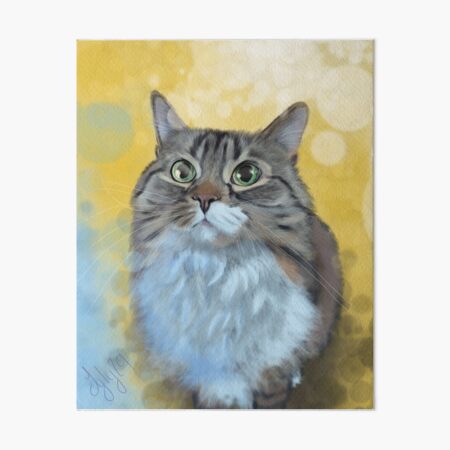 Vista previa del artículo con la obra «Gato atigrado amarillo», diseñado y vendido por Lyly297.