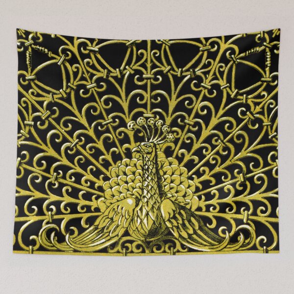Item preview, Art Nouveau Gold Peacock designed and sold by Pixelchicken.