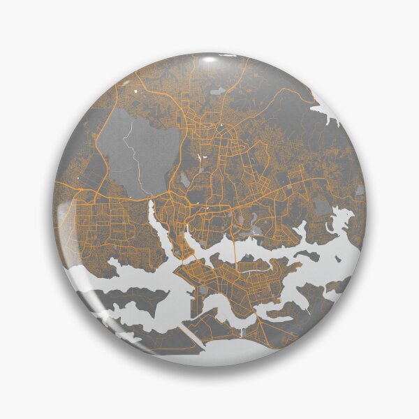 Item preview, Abidjan City Map of Côte d'Ivoire - Bauhaus designed and sold by deMAP.