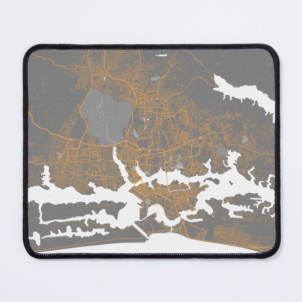 Item preview, Abidjan City Map of Côte d'Ivoire - Bauhaus designed and sold by deMAP.