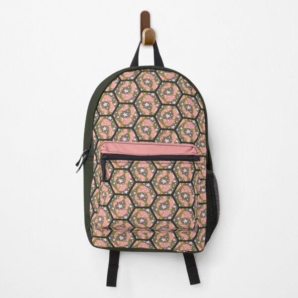 Item preview, Hex Chaos Abstract Geometric Pattern - Avocado Lime, Blush Pink and Forest Green designed and sold by Daniel Bevis Design.