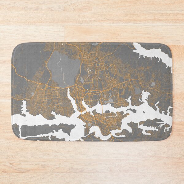 Item preview, Abidjan City Map of Côte d'Ivoire - Bauhaus designed and sold by deMAP.