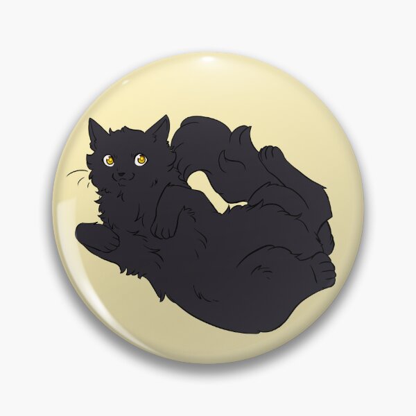 Aperçu de l'œuvre Chat noir mignon sur le dos créée et vendue par CamCryptid.