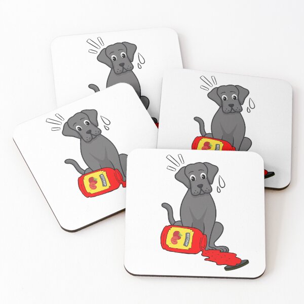 Item preview, Cute Big Dog Spilled Tomato Ketchup designed and sold by Pet Station.