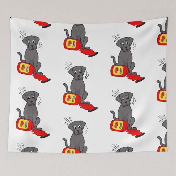 Item preview, Cute Big Dog Spilled Tomato Ketchup designed and sold by Pet Station.
