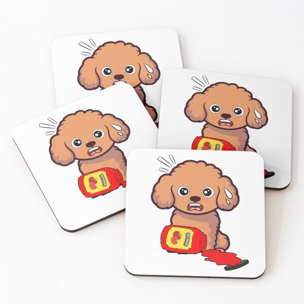 Item preview, Funny Brown Dog Spilled Tomato Ketchup designed and sold by Pet Station.