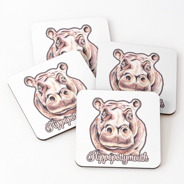 Item preview, Hippo with a potty mouth designed and sold by MainStreetMarks.