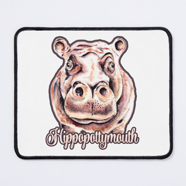 Item preview, Hippo with a potty mouth designed and sold by MainStreetMarks.