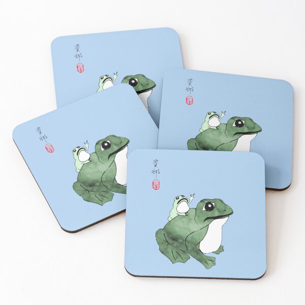 Item preview, Big and Little Japanese Frogs designed and sold by Pixelchicken.