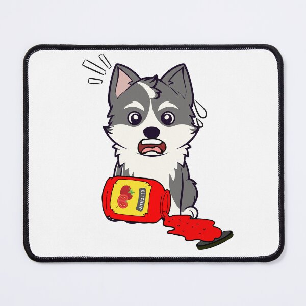 Item preview, Cute Husky Dog Spilled Tomato Ketchup designed and sold by Pet Station.