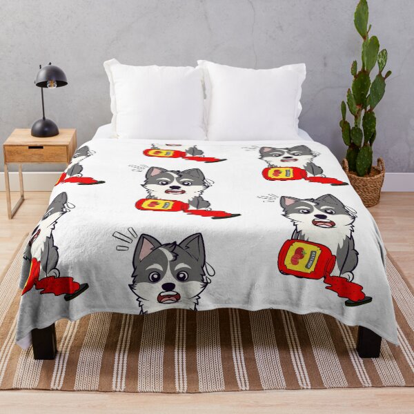 Item preview, Cute Husky Dog Spilled Tomato Ketchup designed and sold by Pet Station.