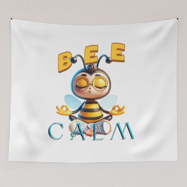 Item preview, Bee Calm – Cute Meditating Bee Design | Mindfulness & Relaxation Art designed and sold by MTeesGA.