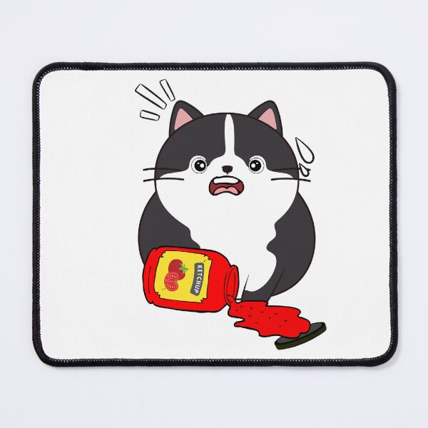 Item preview, Funny Fat Cat Spilled Tomato Ketchup designed and sold by Pet Station.
