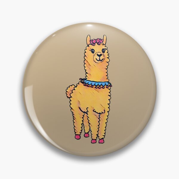 Item preview, Happy Llama – Comic Style with Pop Art Vibes (Beige) designed and sold by Vision Illustrated.
