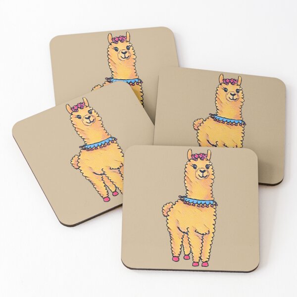 Item preview, Happy Llama – Comic Style with Pop Art Vibes (Beige) designed and sold by Vision Illustrated.