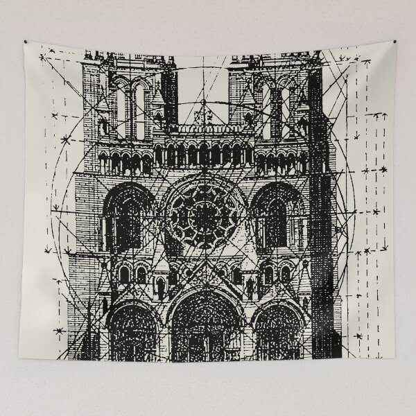 Item preview, Architectural Golden Mean Laon Cathedral France designed and sold by Pixelchicken.