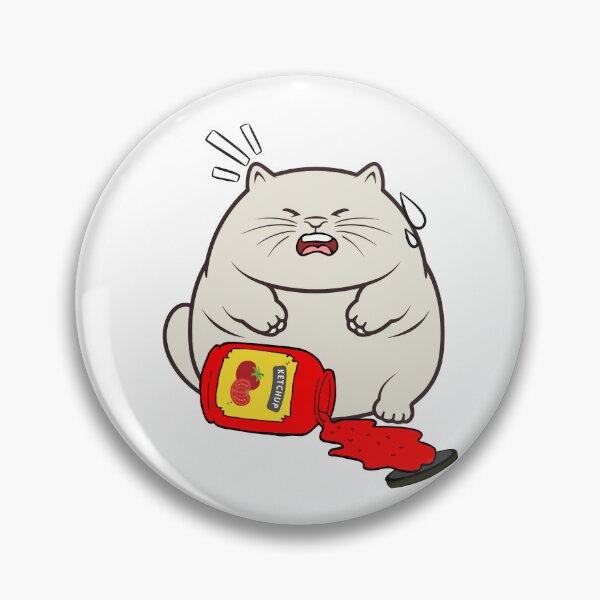 Item preview, Funny Fat Cat Spilled Tomato Ketchup designed and sold by Pet Station.