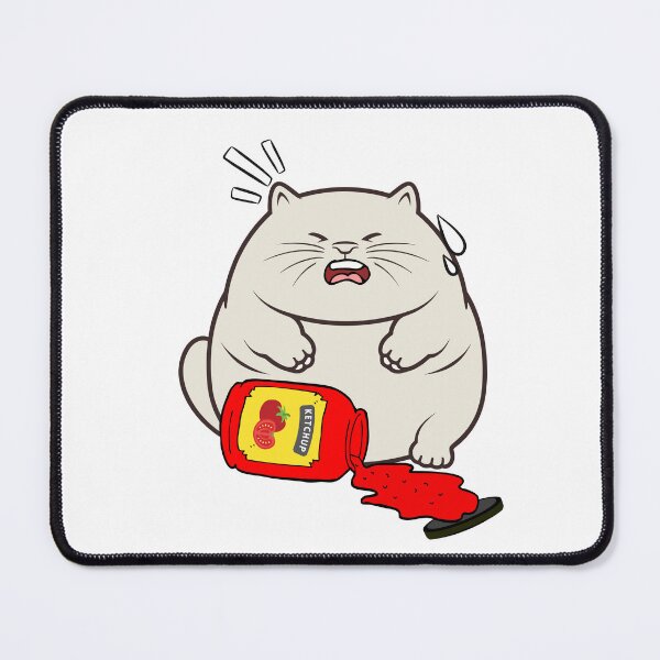 Item preview, Funny Fat Cat Spilled Tomato Ketchup designed and sold by Pet Station.
