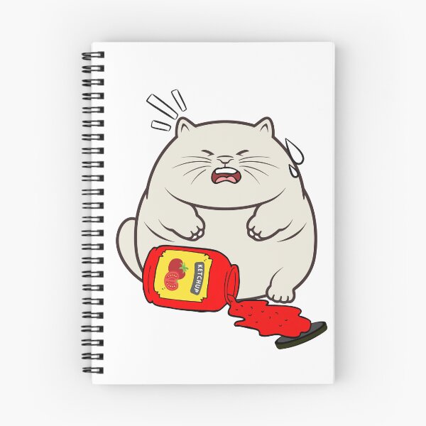 Item preview, Funny Fat Cat Spilled Tomato Ketchup designed and sold by Pet Station.