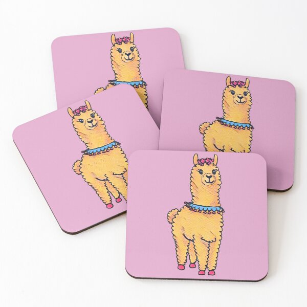 Item preview, Happy Llama – Comic Style with Pop Art Vibes (Pink) designed and sold by Vision Illustrated.