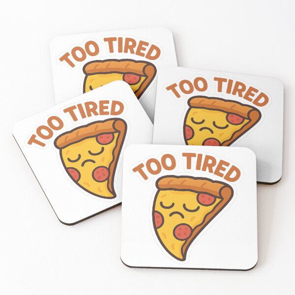 Item preview, Too Tired Cute Pizza Slice designed and sold by Vitalka-uk.