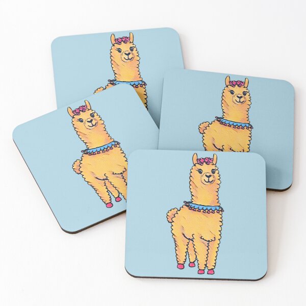 Item preview, Happy Llama – Comic Style with Pop Art Vibes (Blue) designed and sold by Vision Illustrated.